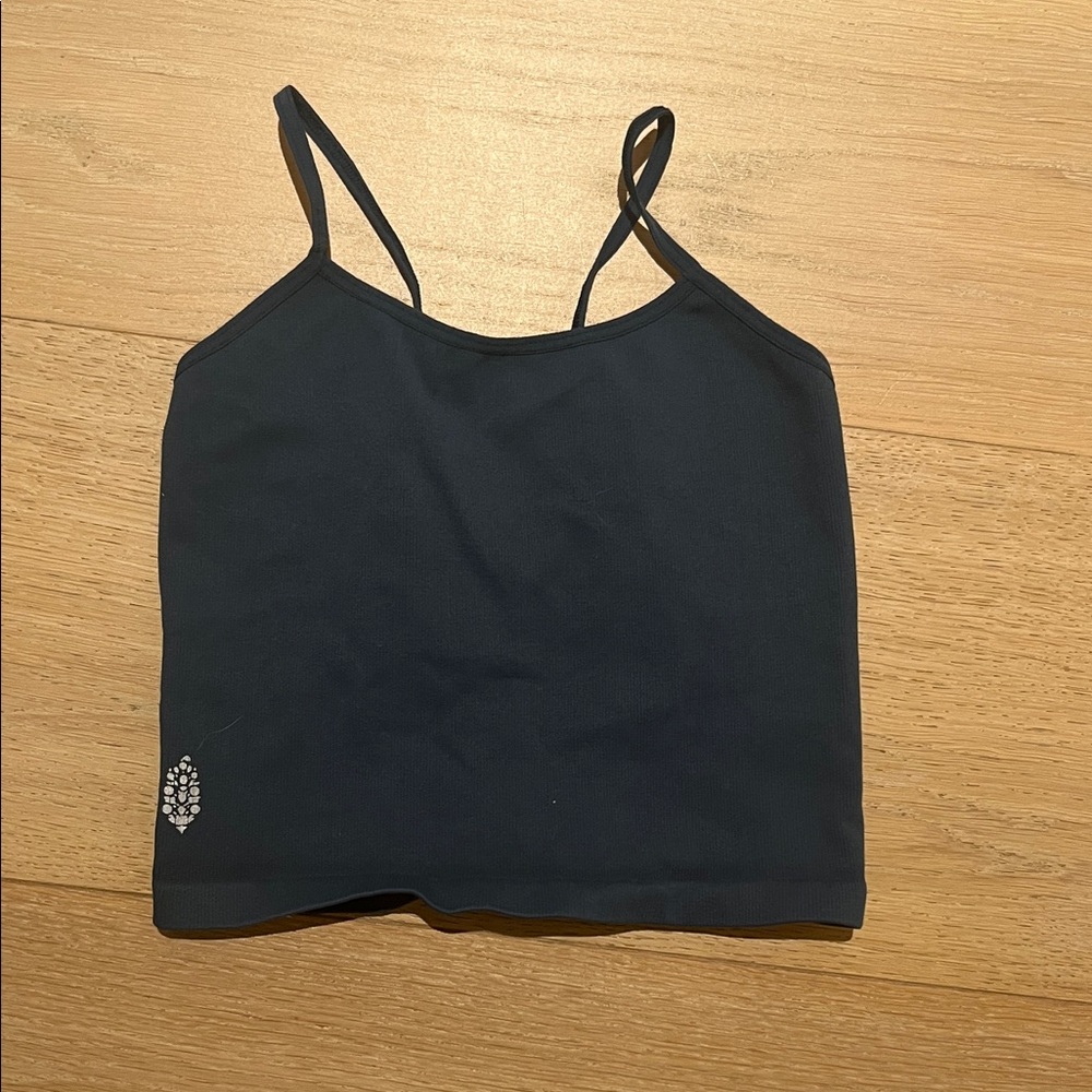 Women's Blue Spaghetti Strap Backless Top